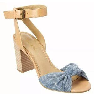 Splendid Denim Knot Block Heel Sandals Size 7‎